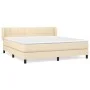 Box spring bed with cream-colored fabric mattress 180x200 cm by , Beds and slatted bases - Ref: Foro24-3126266, Price: 554,70...