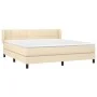 Box spring bed with cream-colored fabric mattress 180x200 cm by , Beds and slatted bases - Ref: Foro24-3126266, Price: 554,70...