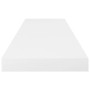 Estante flotante de pared 2 uds MDF blanco brillo 80x23,5x3,8cm