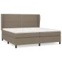 Box spring bed with gray taupe fabric mattress 200x200 cm by , Beds and slatted bases - Ref: Foro24-3127913, Price: 683,96 €,...