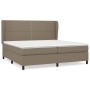 Cama box spring con colchón tela gris taupe 200x200 cm de , Camas y somieres - Ref: Foro24-3127913, Precio: 685,04 €, Descuen...