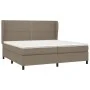 Box spring bed with gray taupe fabric mattress 200x200 cm by , Beds and slatted bases - Ref: Foro24-3127913, Price: 683,96 €,...