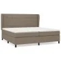 Box spring bed with gray taupe fabric mattress 200x200 cm by , Beds and slatted bases - Ref: Foro24-3127993, Price: 703,19 €,...