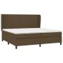 Box spring bed with dark brown fabric mattress 200x200 cm by , Beds and slatted bases - Ref: Foro24-3128152, Price: 668,20 €,...