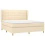 Box spring bed with cream-colored fabric mattress 180x200 cm by , Beds and slatted bases - Ref: Foro24-3128546, Price: 644,64...
