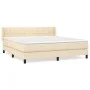 Box spring bed with cream-colored fabric mattress 180x200 cm by , Beds and slatted bases - Ref: Foro24-3129734, Price: 549,52...