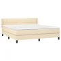 Box spring bed with cream-colored fabric mattress 180x200 cm by , Beds and slatted bases - Ref: Foro24-3129734, Price: 549,52...
