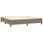 Box spring bed with gray taupe fabric mattress 200x200 cm by , Beds and slatted bases - Ref: Foro24-3131461, Price: 710,05 €,...