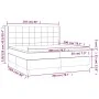 Box spring bed with gray taupe fabric mattress 200x200 cm by , Beds and slatted bases - Ref: Foro24-3131461, Price: 710,05 €,...