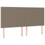 Boxspring-Bett, Matratze und LED-Lichter in grauem Taupe-Stoff, 200x200 cm. von , Betten und Lattenroste - Ref: Foro24-313474...