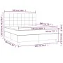 Box spring bed with mattress and LED lights, cream fabric, 180x200 cm. by , Beds and slatted bases - Ref: Foro24-3135458, Pri...