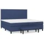 Box spring bed with blue fabric mattress 200x200 cm by , Beds and slatted bases - Ref: Foro24-3136467, Price: 752,77 €, Disco...