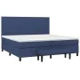 Box spring bed with blue fabric mattress 200x200 cm by , Beds and slatted bases - Ref: Foro24-3136467, Price: 752,77 €, Disco...