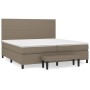 Box spring bed with gray taupe fabric mattress 200x200 cm by , Beds and slatted bases - Ref: Foro24-3136465, Price: 811,43 €,...