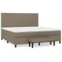 Box spring bed with gray taupe fabric mattress 200x200 cm by , Beds and slatted bases - Ref: Foro24-3136465, Price: 812,97 €,...