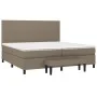 Box spring bed with gray taupe fabric mattress 200x200 cm by , Beds and slatted bases - Ref: Foro24-3136465, Price: 812,97 €,...