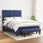 Box spring bed with blue fabric mattress 140x190 cm by , Beds and slatted bases - Ref: Foro24-3136515, Price: 520,02 €, Disco...