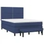 Box spring bed with blue fabric mattress 140x190 cm by , Beds and slatted bases - Ref: Foro24-3136515, Price: 520,02 €, Disco...