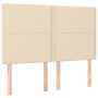 Boxspringbett mit cremefarbenem Stoffbezug und Matratze, 140x200 cm. von , Betten und Lattenroste - Ref: Foro24-3136522, Prei...