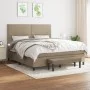 Box spring bed with gray taupe fabric mattress 160x200 cm by , Beds and slatted bases - Ref: Foro24-3136529, Price: 624,01 €,...