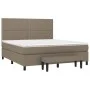 Box spring bed with gray taupe fabric mattress 160x200 cm by , Beds and slatted bases - Ref: Foro24-3136529, Price: 624,01 €,...
