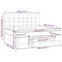Box spring bed with cream-colored fabric mattress 200x200 cm by , Beds and slatted bases - Ref: Foro24-3136626, Price: 691,82...