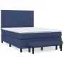 Box spring bed with blue fabric mattress 140x200 cm by , Beds and slatted bases - Ref: Foro24-3136763, Price: 531,84 €, Disco...