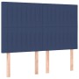Box spring bed with blue fabric mattress 140x200 cm by , Beds and slatted bases - Ref: Foro24-3136763, Price: 530,84 €, Disco...