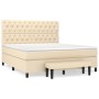 Box spring bed with cream-colored fabric mattress 160x200 cm by , Beds and slatted bases - Ref: Foro24-3136850, Price: 661,37...