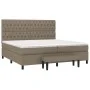 Box spring bed with gray taupe fabric mattress 200x200 cm by , Beds and slatted bases - Ref: Foro24-3136865, Price: 852,29 €,...