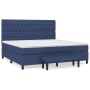 Boxspringbett mit blauem Stoffbezug 200x200 cm. von , Betten und Lattenroste - Ref: Foro24-3136867, Preis: 803,06 €, Rabatt: %