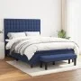 Cama box spring con colchón tela azul 140x190 cm de , Camas y somieres - Ref: Foro24-3136915, Precio: 545,09 €, Descuento: %