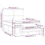 Box spring bed with cream-colored fabric mattress 140x200 cm by , Beds and slatted bases - Ref: Foro24-3137002, Price: 562,17...