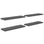 Floating wall shelf 4 pcs glossy gray MDF 120x23.5x3.8 cm by vidaXL, Shelves and shelves - Ref: Foro24-323801, Price: 89,44 €...