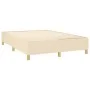 Box spring bed with cream-colored fabric mattress 140x200 cm by , Beds and slatted bases - Ref: Foro24-3137082, Price: 525,49...