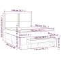 Box spring bed with cream-colored fabric mattress 140x200 cm by , Beds and slatted bases - Ref: Foro24-3137082, Price: 525,49...