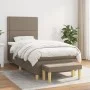 Box spring bed with gray taupe fabric mattress 90x200 cm by , Beds and slatted bases - Ref: Foro24-3137049, Price: 379,44 €, ...