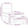 Box spring bed with gray taupe fabric mattress 90x200 cm by , Beds and slatted bases - Ref: Foro24-3137049, Price: 379,44 €, ...
