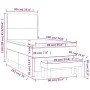 Box spring bed with cream-colored fabric mattress 90x190 cm by , Beds and slatted bases - Ref: Foro24-3137042, Price: 357,57 ...