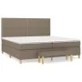 Box spring bed with gray taupe fabric mattress 200x200 cm by , Beds and slatted bases - Ref: Foro24-3137105, Price: 790,96 €,...