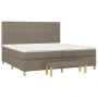 Box spring bed with gray taupe fabric mattress 200x200 cm by , Beds and slatted bases - Ref: Foro24-3137105, Price: 790,96 €,...