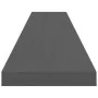 Floating wall shelf 4 pcs glossy gray MDF 120x23.5x3.8 cm by vidaXL, Shelves and shelves - Ref: Foro24-323801, Price: 89,44 €...
