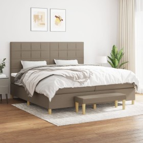 Cama box spring con colchón tela gris taupe 200x200 cm de , Camas y somieres - Ref: Foro24-3137185, Precio: 814,90 €, Descuen...