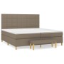 Boxspringbett mit grauem Taupe-Stoffbezug und Matratze 200x200 cm. von , Betten und Lattenroste - Ref: Foro24-3137185, Preis:...