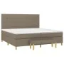 Box spring bed with gray taupe fabric mattress 200x200 cm by , Beds and slatted bases - Ref: Foro24-3137185, Price: 831,92 €,...