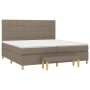 Boxspringbett mit grauem Taupe-Stoffbezug und Matratze 200x200 cm. von , Betten und Lattenroste - Ref: Foro24-3137185, Preis:...