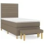 Box spring bed with gray taupe fabric mattress 90x190 cm by , Beds and slatted bases - Ref: Foro24-3137201, Price: 384,61 €, ...