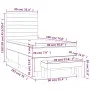 Box spring bed with gray taupe fabric mattress 90x190 cm by , Beds and slatted bases - Ref: Foro24-3137201, Price: 384,61 €, ...