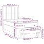Cama box spring con colchón tela marrón oscuro 90x200 cm de , Camas y somieres - Ref: Foro24-3137288, Precio: 376,54 €, Descu...