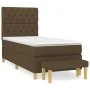 Box spring bed with dark brown fabric mattress 80x200 cm by , Beds and slatted bases - Ref: Foro24-3137352, Price: 381,80 €, ...